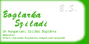 boglarka sziladi business card